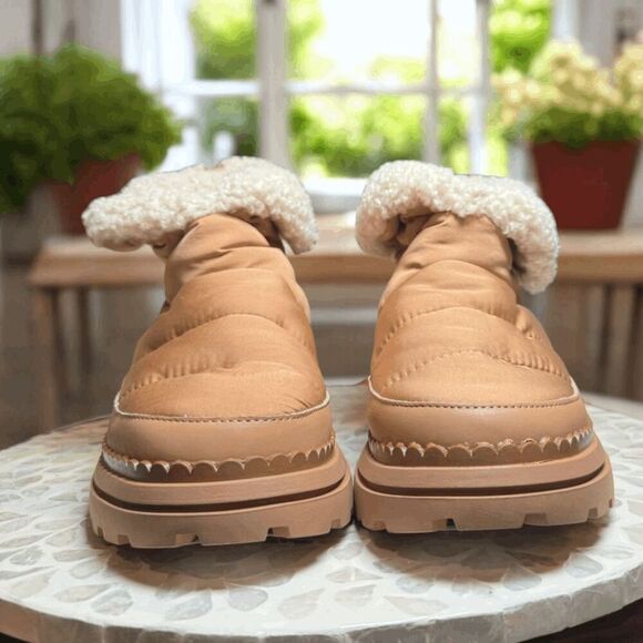 Sam Edelman Ozie Insulated Quilted Sherpa Fold‑Over Puffer Winter Boots Women’s - Picture 8 of 13